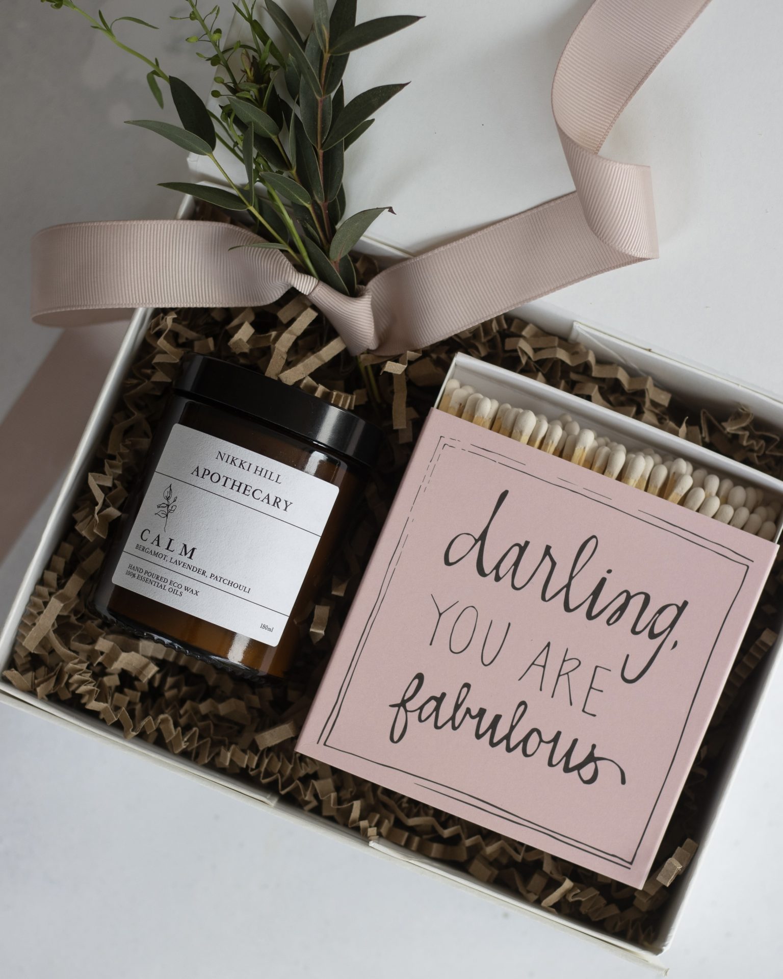 Candle and matches gift set